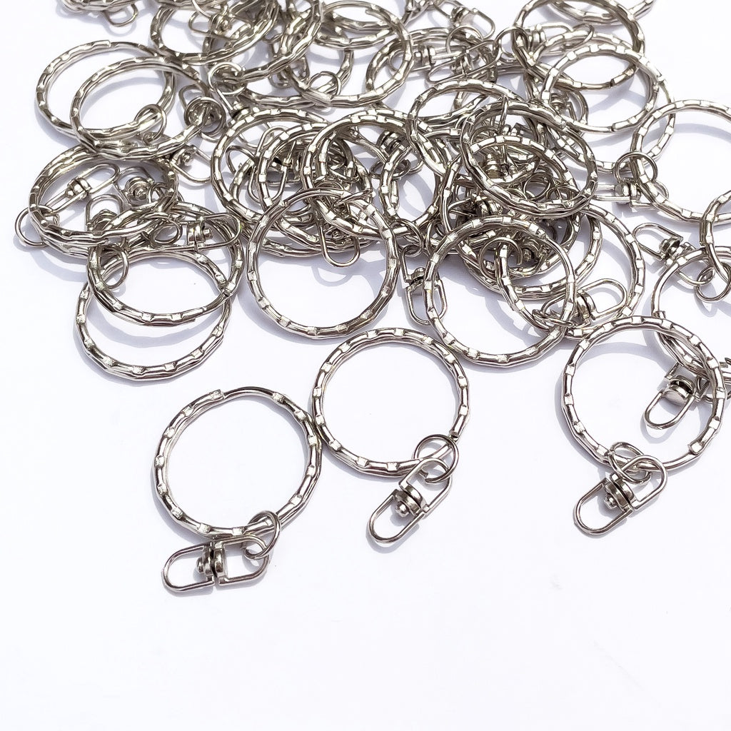 10pcs Keychain with Swivel 25mm 28mm / Key Chain / Key Rings / Key Holder