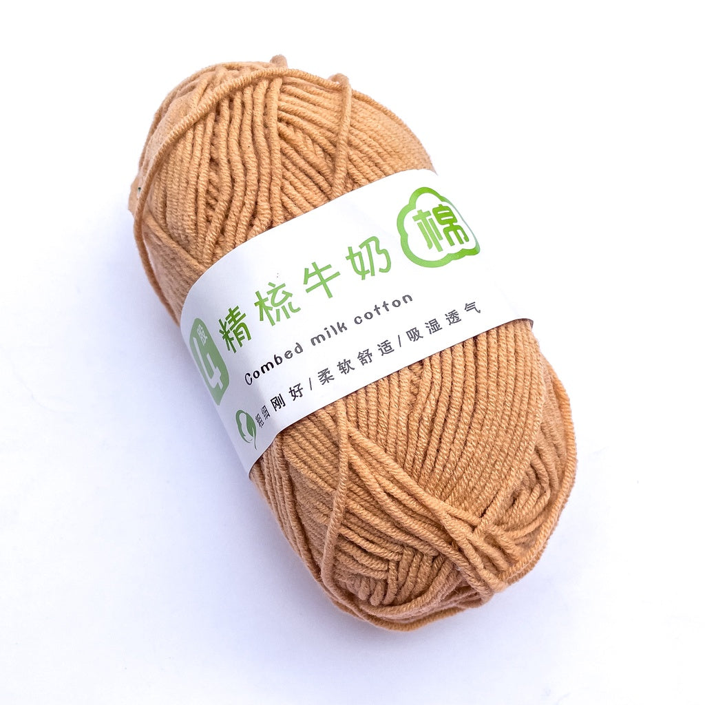 4ply Cotton-Acrylic Blend Yarn (60% Cotton, 40% Acrylic) Sport Combed Milk Cotton (50g) - 1 of 2