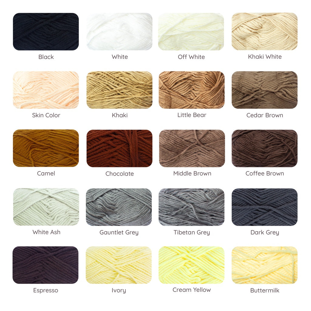 5ply Milk Cotton Yarn Premium Soft Acrylic Polyester Blend DK - 3 of 5