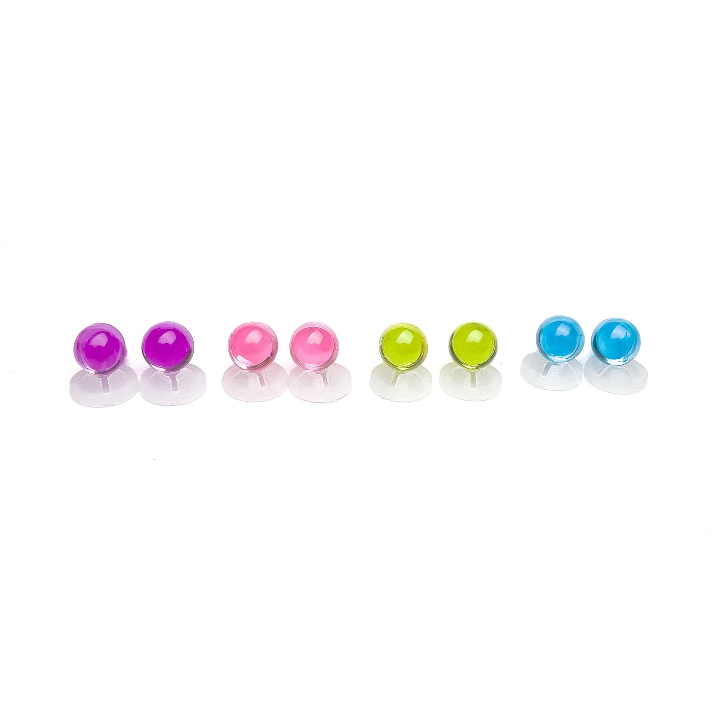 Gem Colorful Safety Eyes 10mm with Washers (4pcs) Translucent Pink Purple Blue Yellow Green Resin Eye for DIY Crochet Doll Accessories Amigurumi