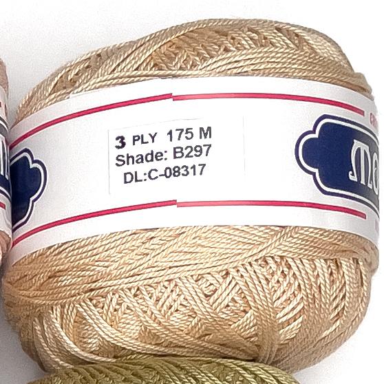 3ply Monaco Mercerized Crochet Cotton Thread Yarn 175m (40g)