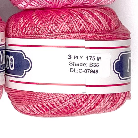 3ply Monaco Mercerized Crochet Cotton Thread Yarn 175m (40g)