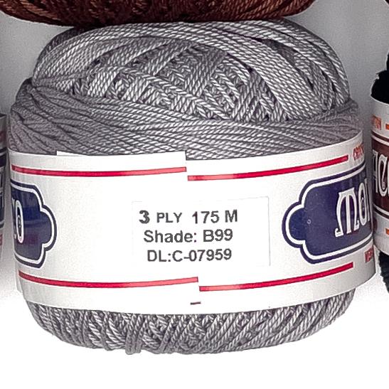 3ply Monaco Mercerized Crochet Cotton Thread Yarn 175m (40g)