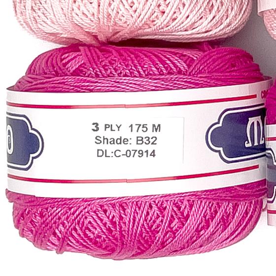 3ply Monaco Mercerized Crochet Cotton Thread Yarn 175m (40g)