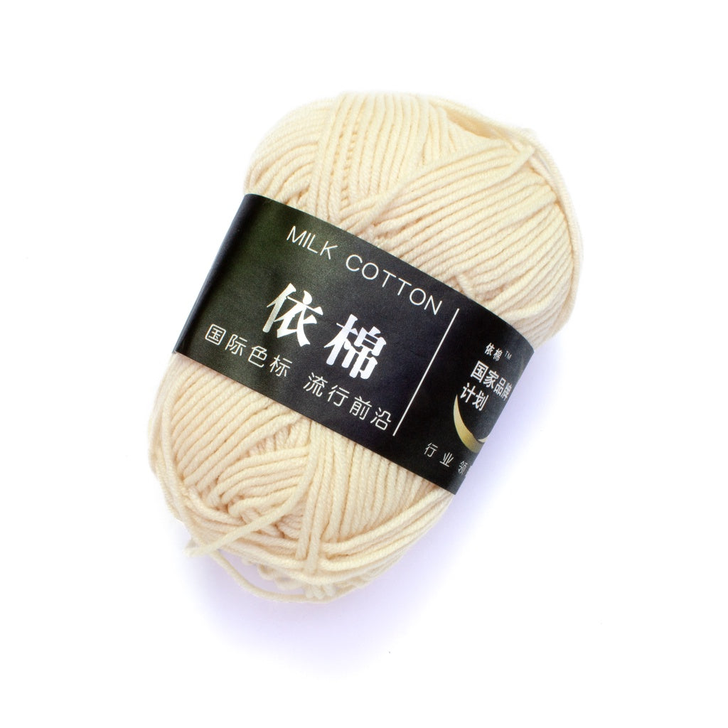 4ply Milk Cotton Crochet and Knitting Yarn Premium Soft Acrylic Polyester Blend - 1 of 4