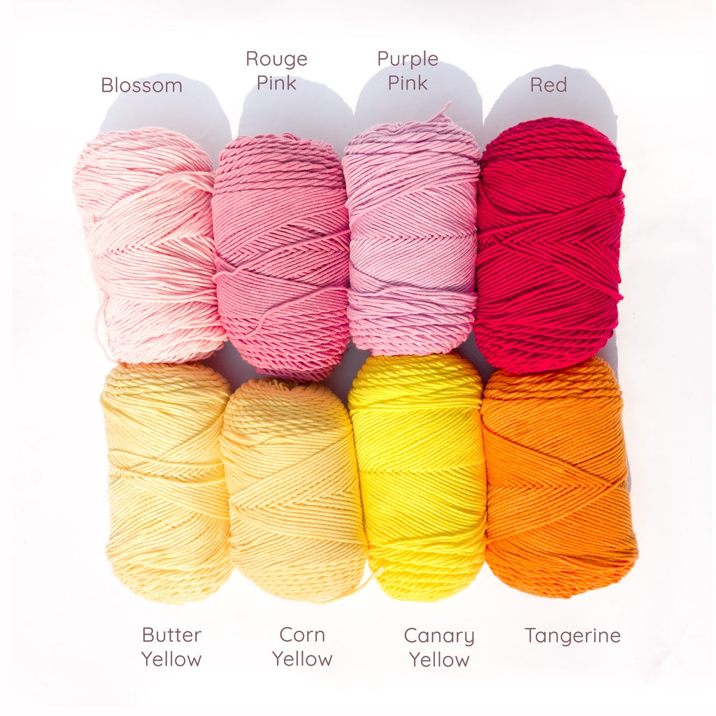 Rainbow Cotton Yarn Cotton-Acrylic Blend Yarn (55% Acrylic, 45% Cotton) 5ply DK (100g)