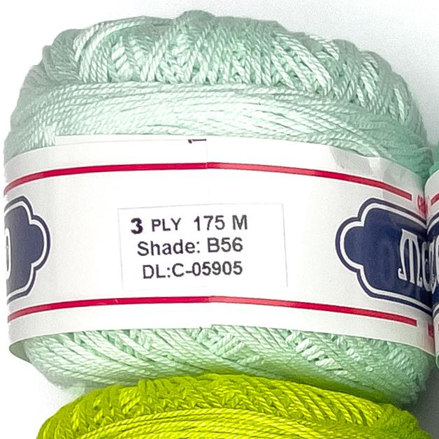 3ply Monaco Mercerized Crochet Cotton Thread Yarn 175m (40g)