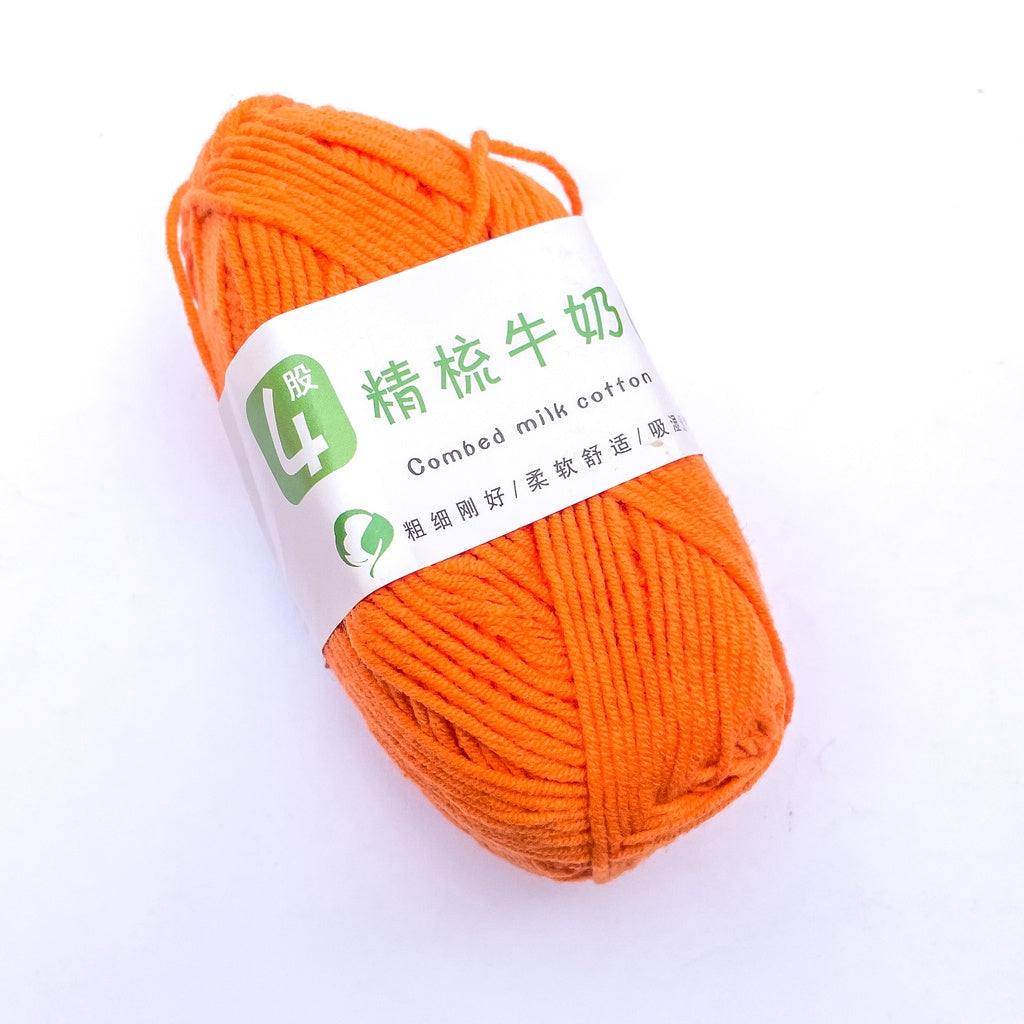 4ply Cotton-Acrylic Blend Yarn (60% Cotton, 40% Acrylic) Sport Combed Milk Cotton (50g) - 1 of 2