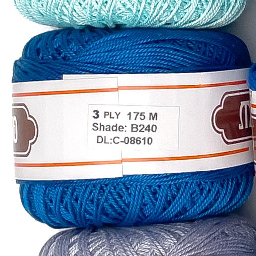 3ply Monaco Mercerized Crochet Cotton Thread Yarn 175m (40g)