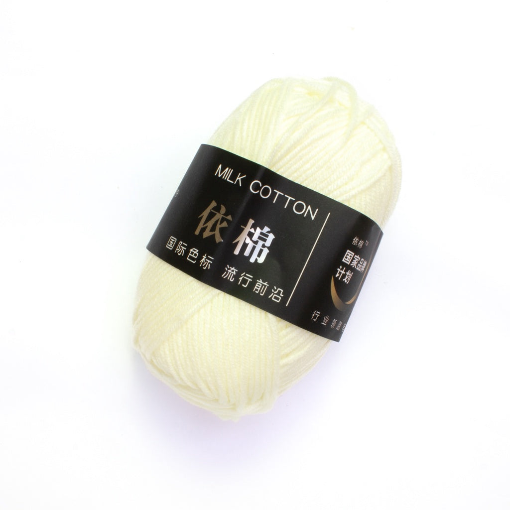 4ply Milk Cotton Crochet and Knitting Yarn Premium Soft Acrylic Polyester Blend - 1 of 4