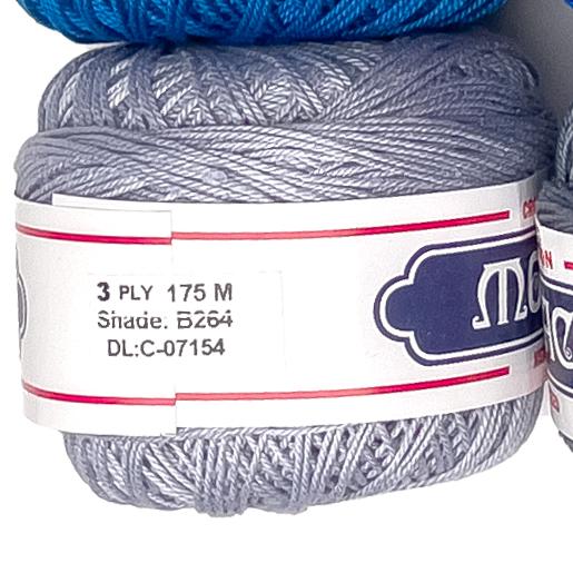 3ply Monaco Mercerized Crochet Cotton Thread Yarn 175m (40g)