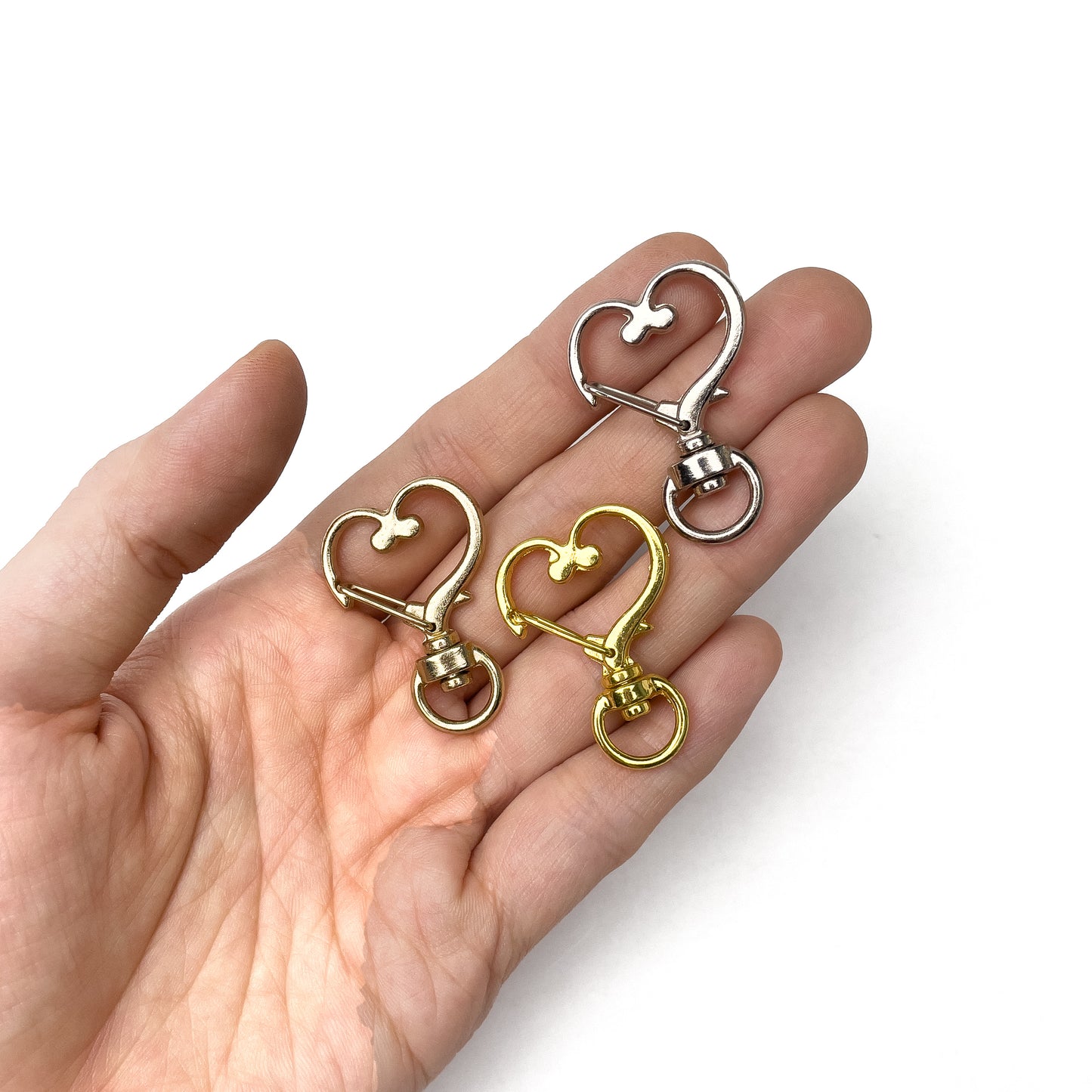 Star Heart Keychain Charm Holder with Swivel Key Chain Accessory Accessories Pentagram