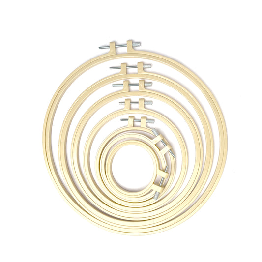 DIY Hand Embroidery Hoop for Embroider, Cross Stitch, and Punch Needle - Plastic Frame (1pc)