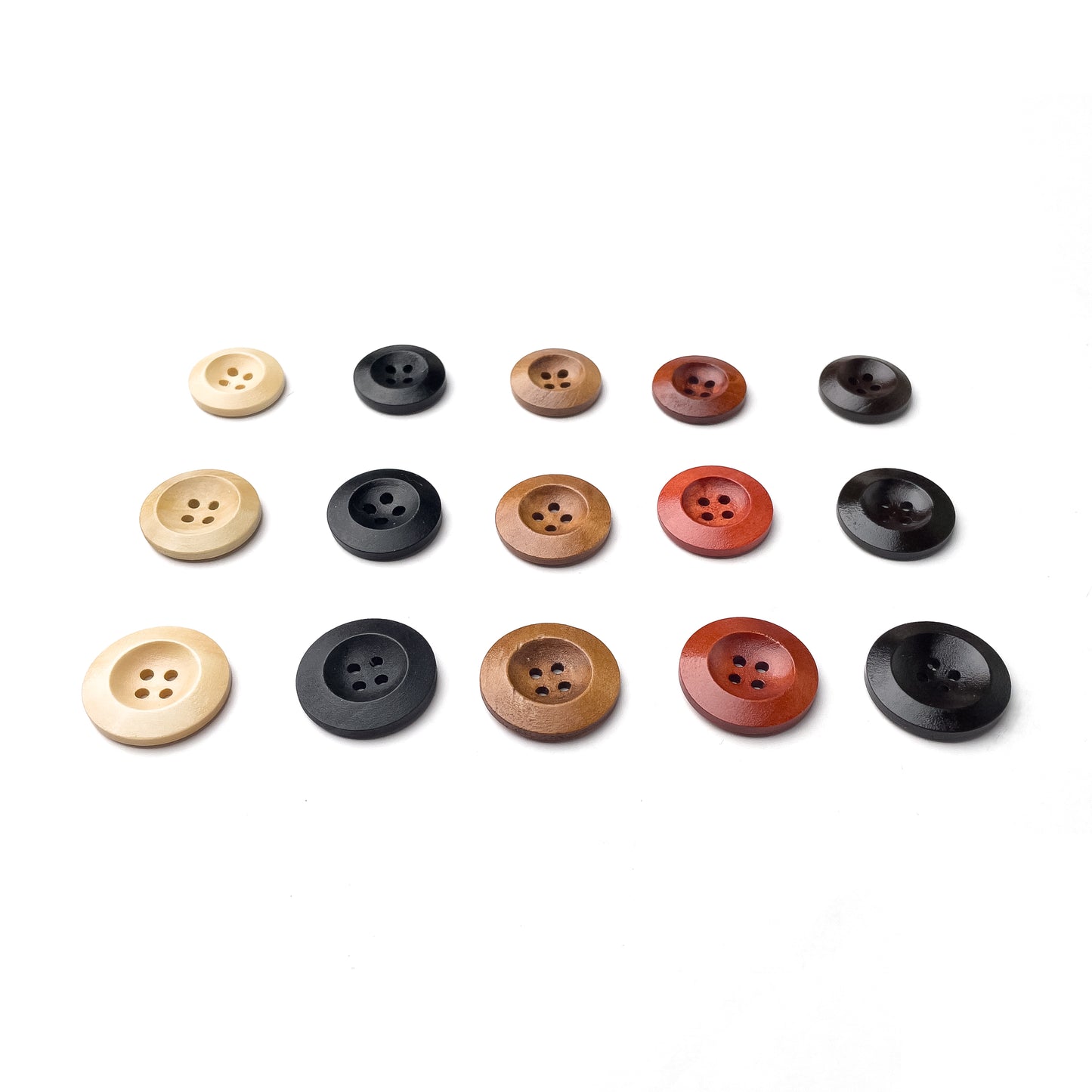 10pcs Wooden Buttons 4-Hole Wood Button