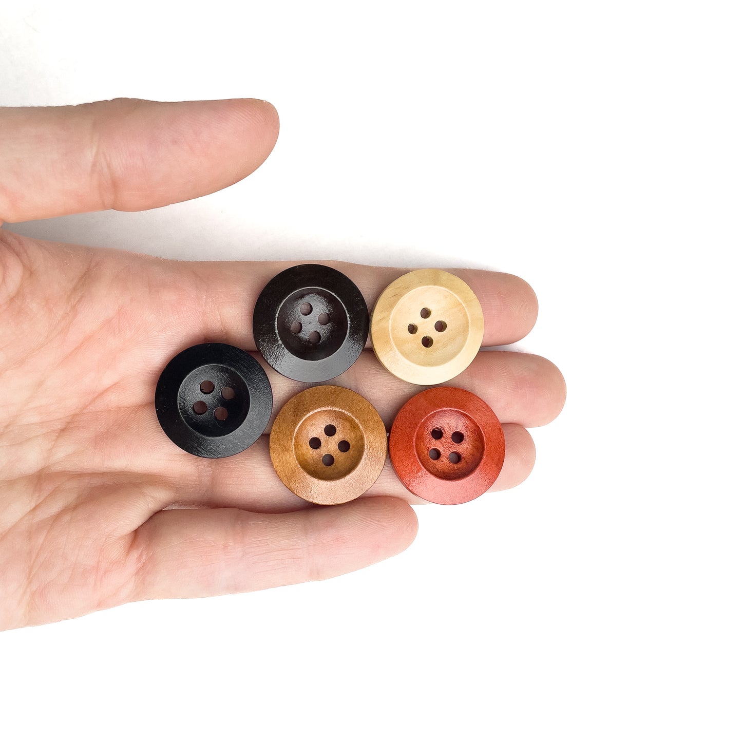 10pcs Wooden Buttons 4-Hole Wood Button