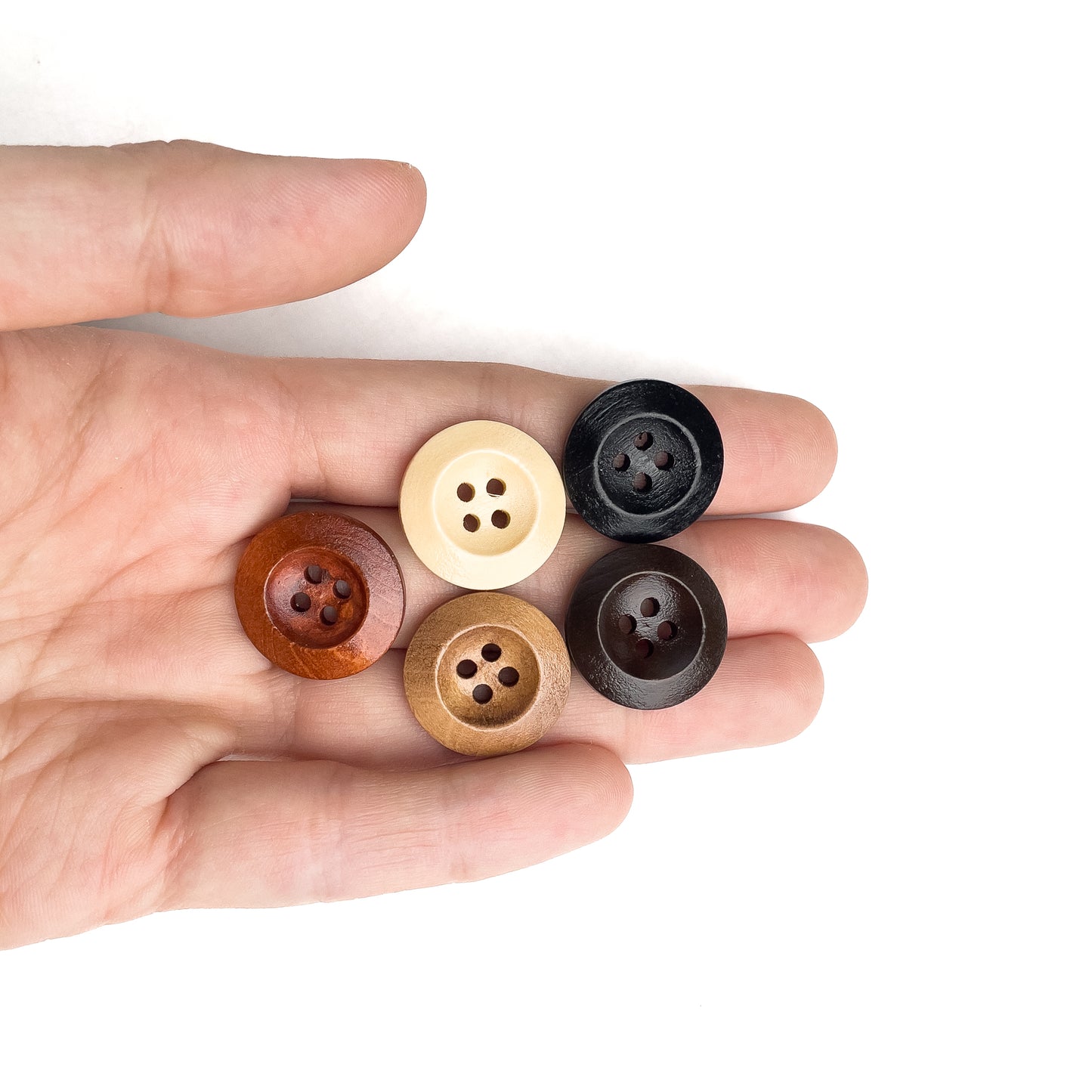 10pcs Wooden Buttons 4-Hole Wood Button