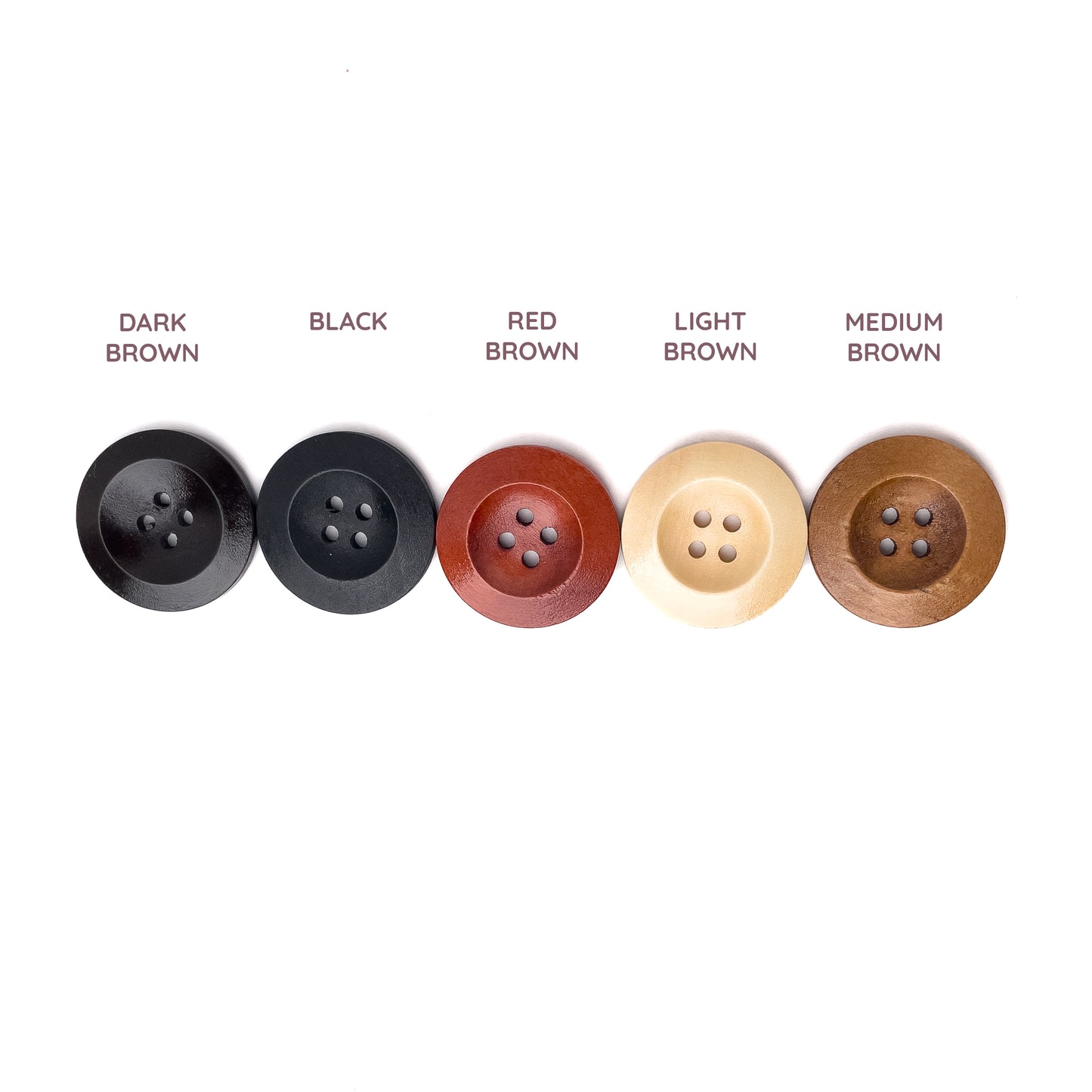 10pcs Wooden Buttons 4-Hole Wood Button