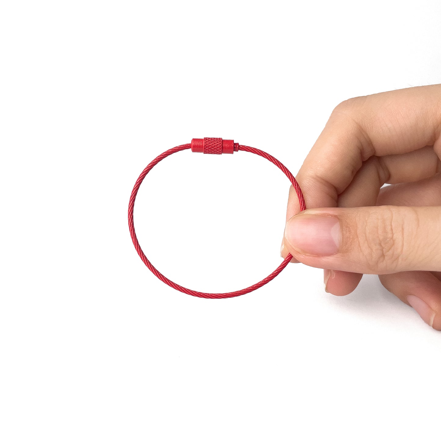 Colorful Wire Cable Keychain Stainless Steel Coated Key Ring Keyring
