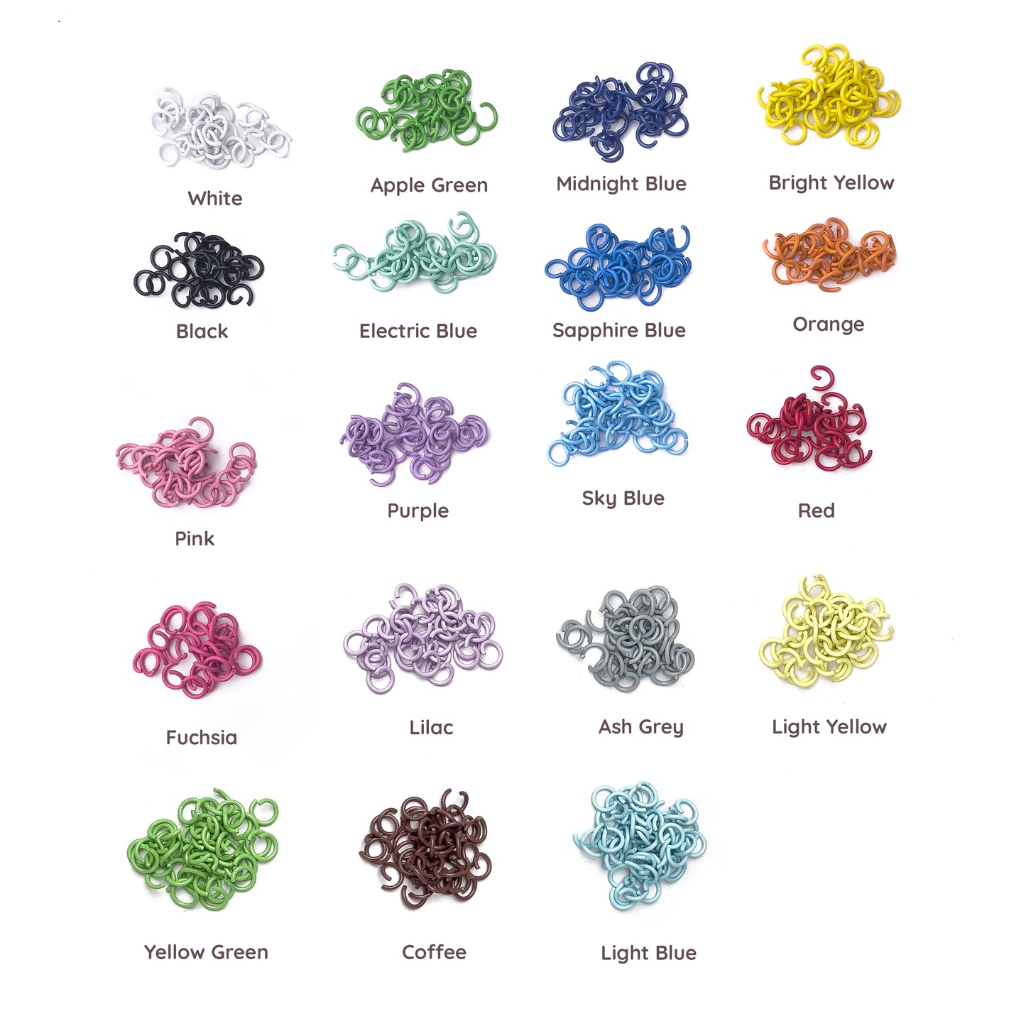 8mm Colorful Open Jump Ring Rings Coated Painted Jumpring (10 grams / approx 50pcs)