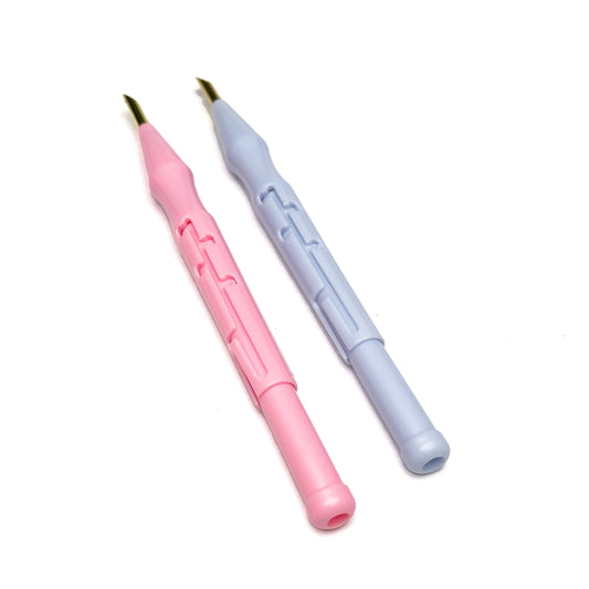 Adjustable Punch Needle Needles Plastic Embroidery Pen Pink Blue Color with Threader (1pc)