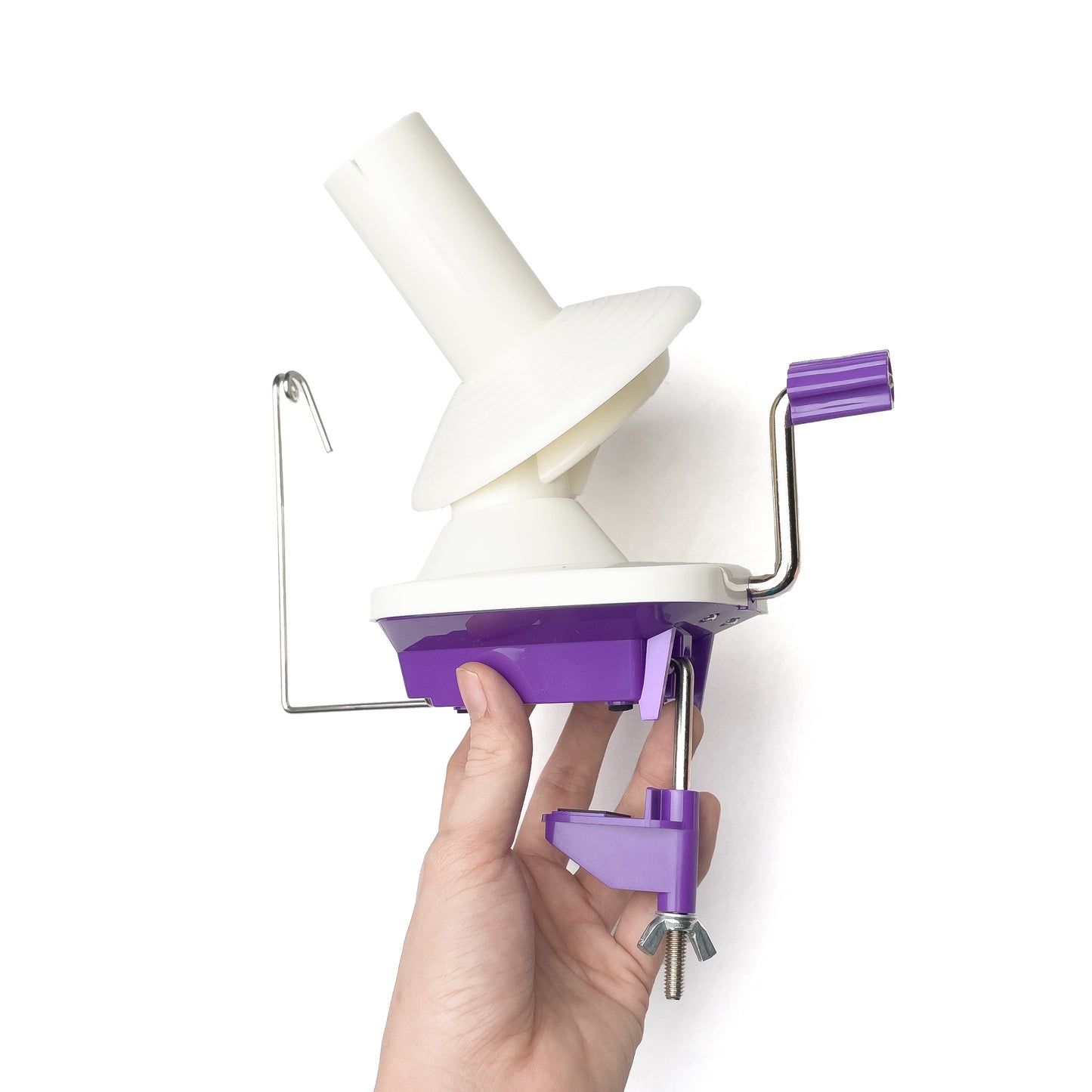 Pink / Purple / Lilac Plastic Yarn Winder Manual Hand Winding Tool Hand Operated