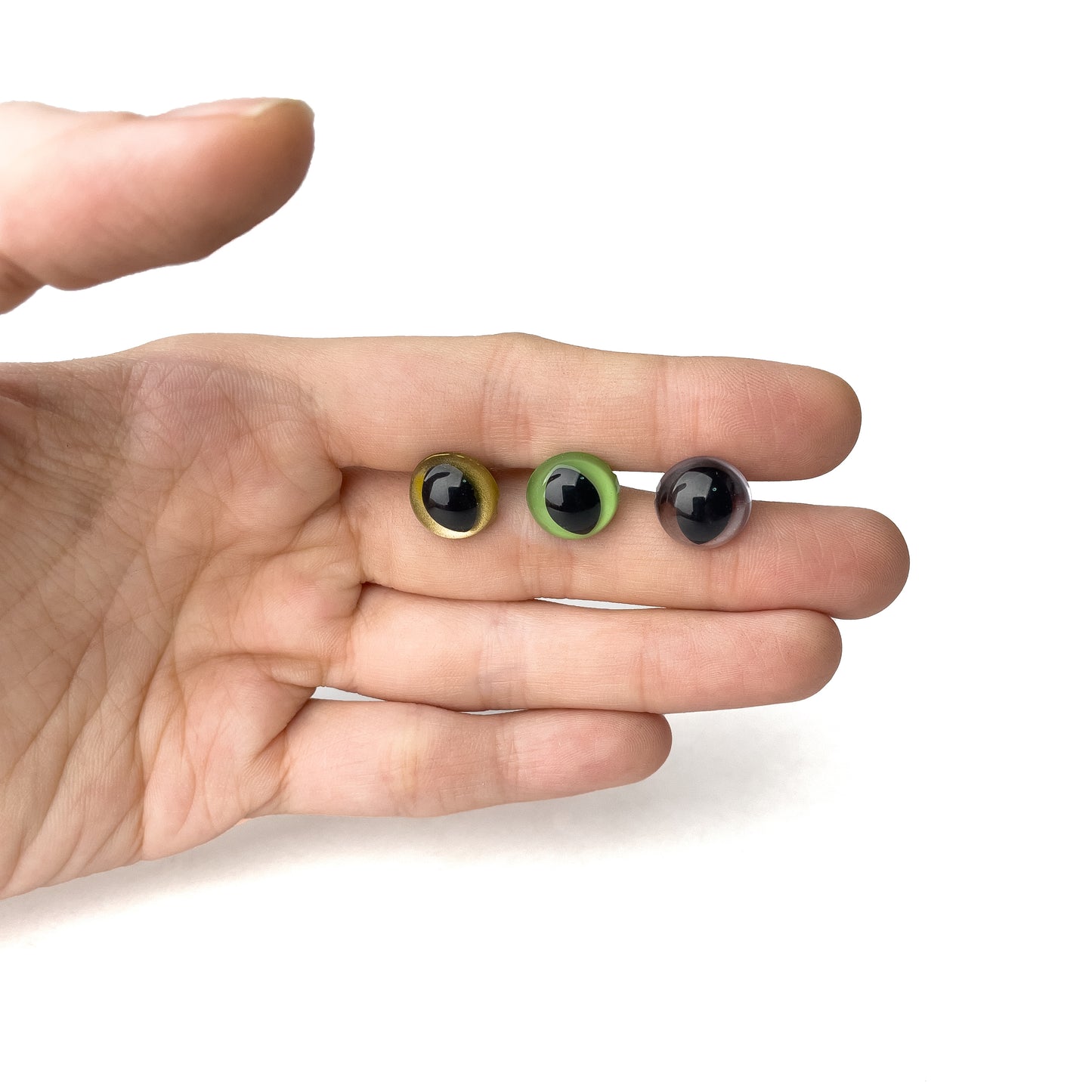 Cat Safety Eyes Colorful Slit Pupil Plastic Eyes with Washers for Amigurumi 10mm / 12mm / 15mm (2 pairs / 4pcs)