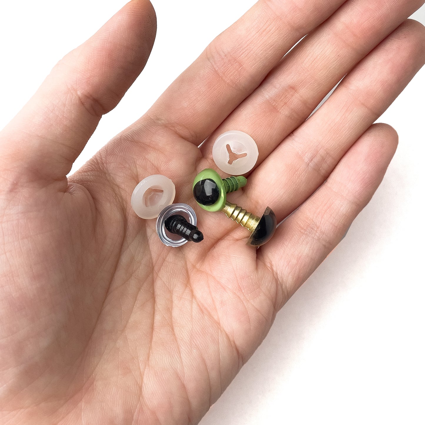 Cat Safety Eyes Colorful Slit Pupil Plastic Eyes with Washers for Amigurumi 10mm / 12mm / 15mm (2 pairs / 4pcs)