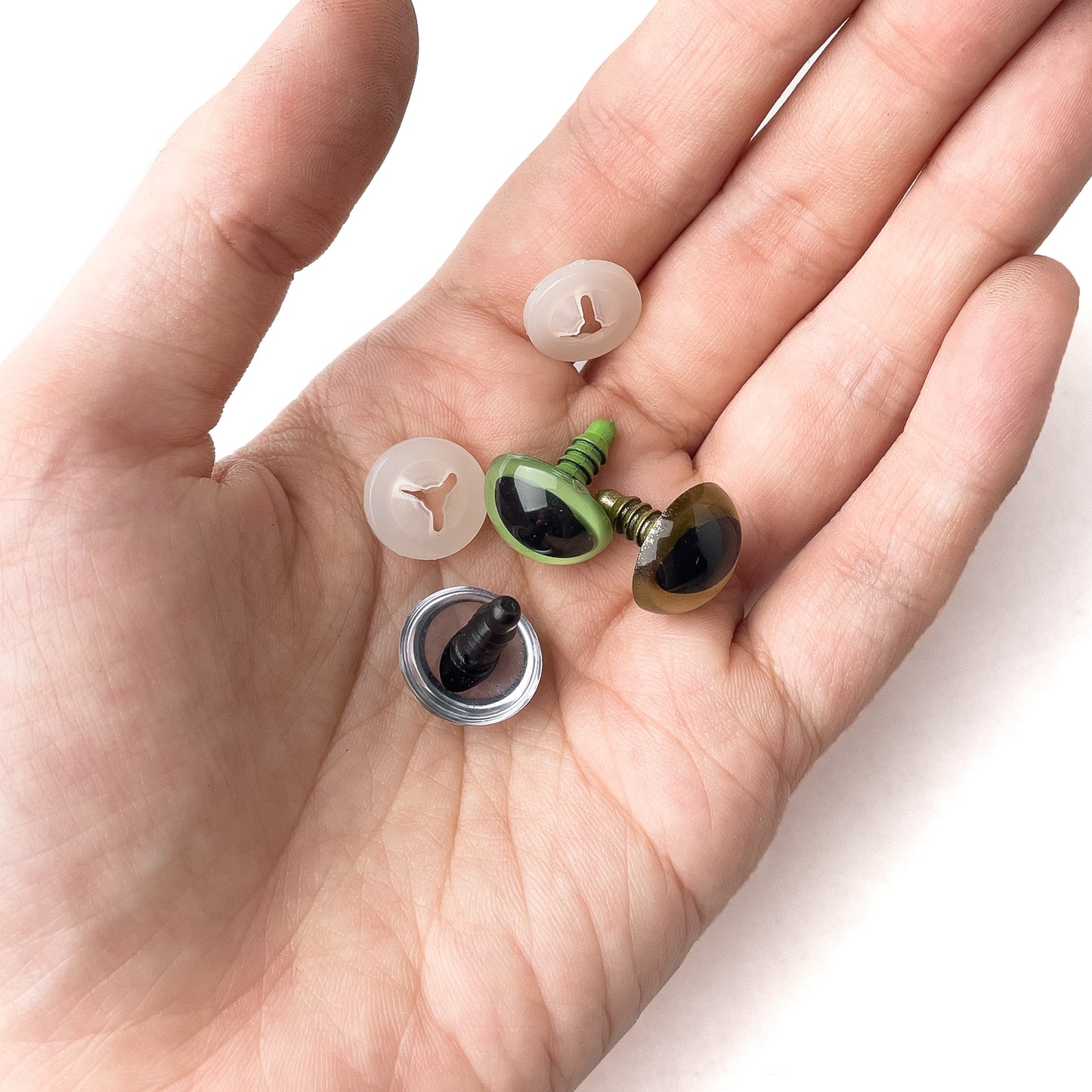 Cat Safety Eyes Colorful Slit Pupil Plastic Eyes with Washers for Amigurumi 10mm / 12mm / 15mm (2 pairs / 4pcs)