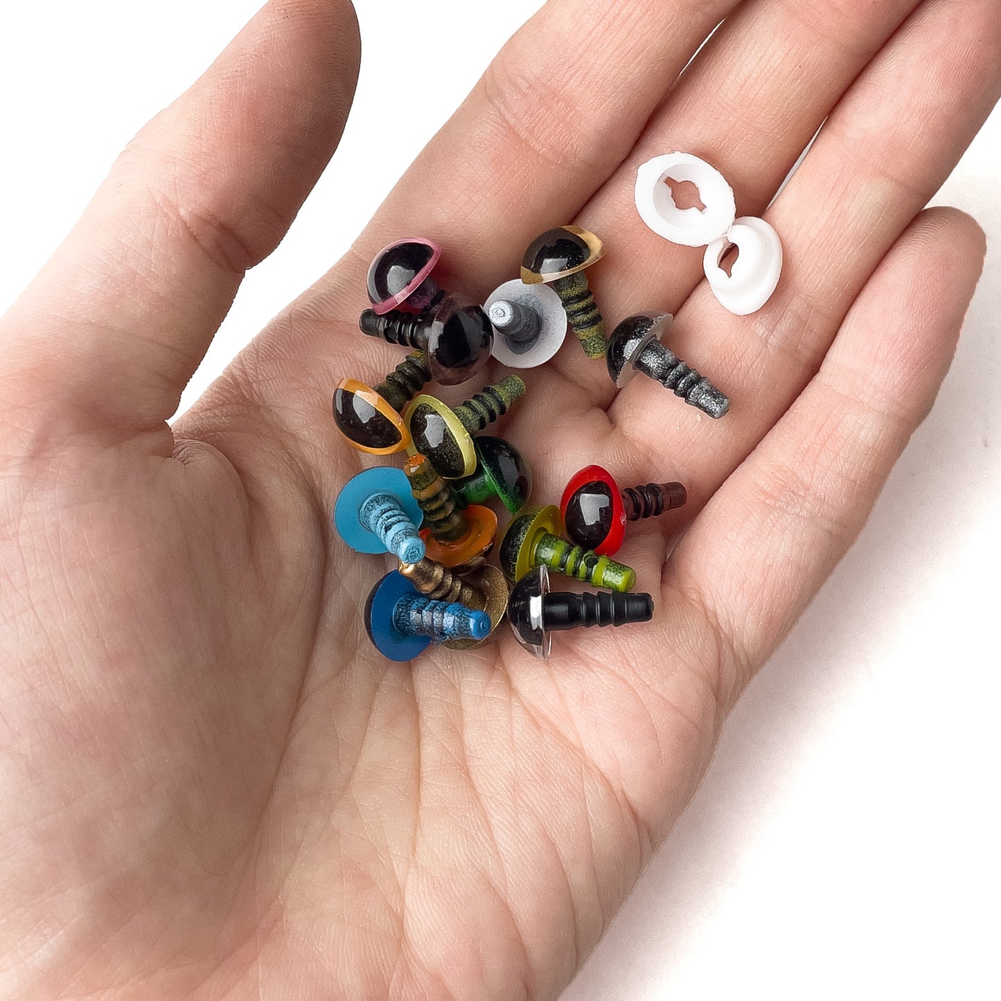 Cat Safety Eyes Colorful Slit Pupil Plastic Eyes with Washers for Amigurumi 10mm / 12mm / 15mm (2 pairs / 4pcs)