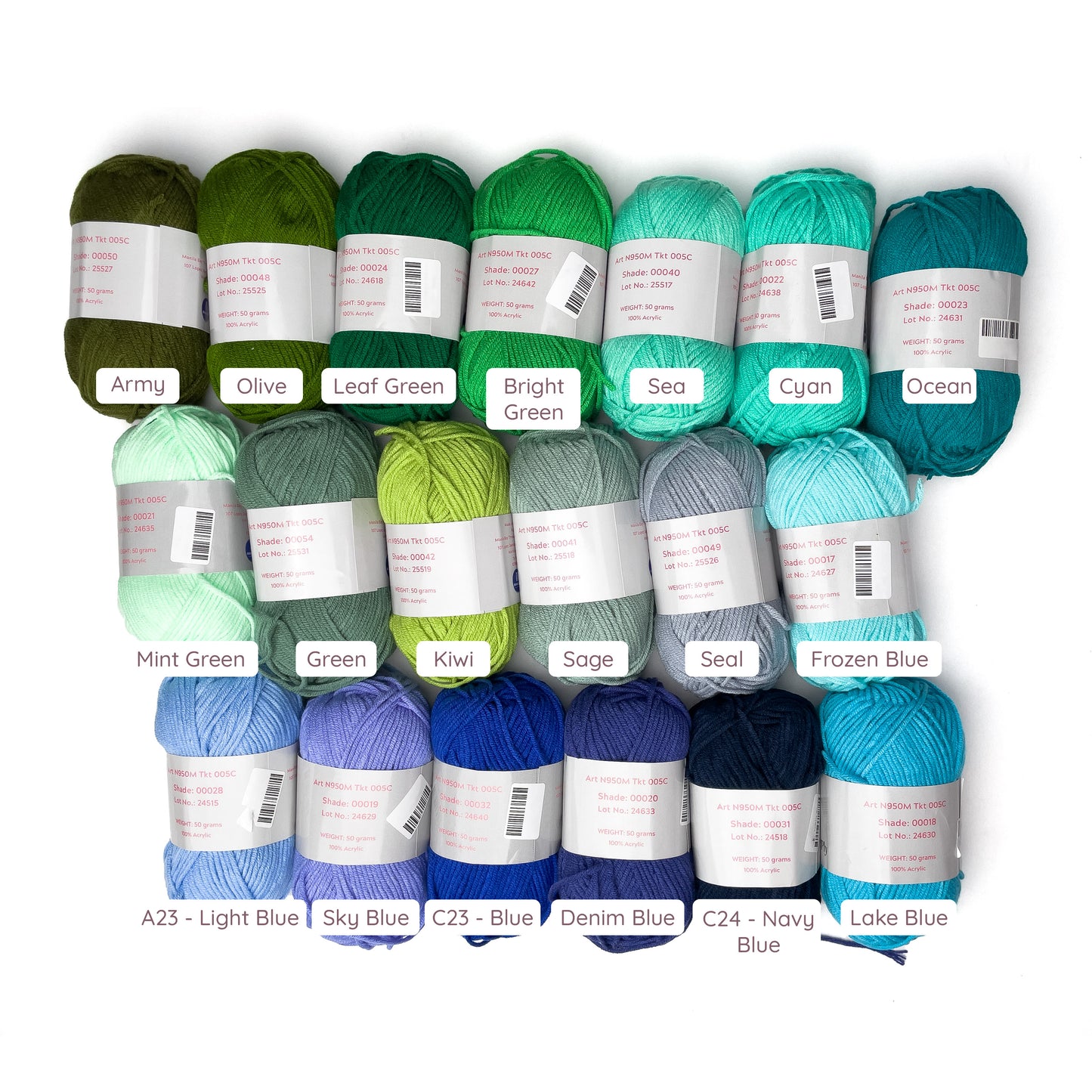 Love Knots 5ply Milk Cotton Yarn Premium Soft Acrylic Yarn by Manila Bay Thread (50 grams)