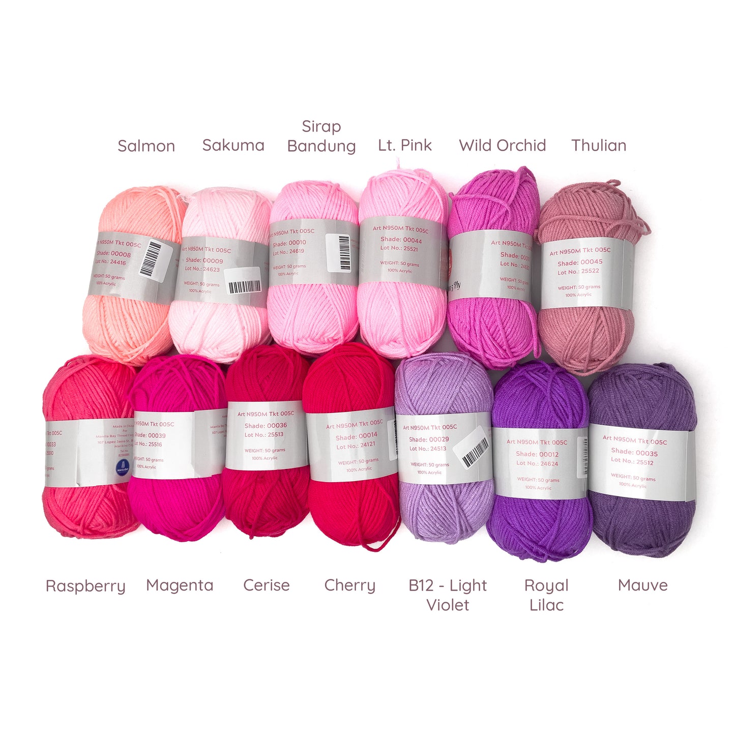 Love Knots 5ply Milk Cotton Yarn Premium Soft Acrylic Yarn by Manila Bay Thread (50 grams)