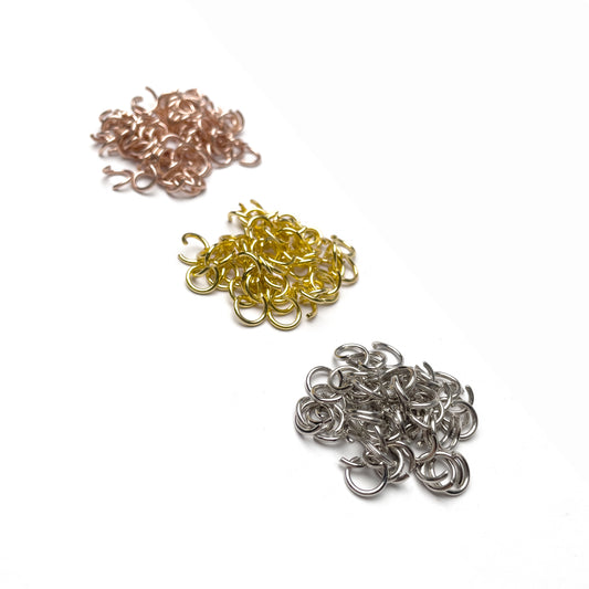 Open Jump Ring Rings 10 grams 8mm Jumpring Connector Gold Rose Gold Silver Nickel for Keychain