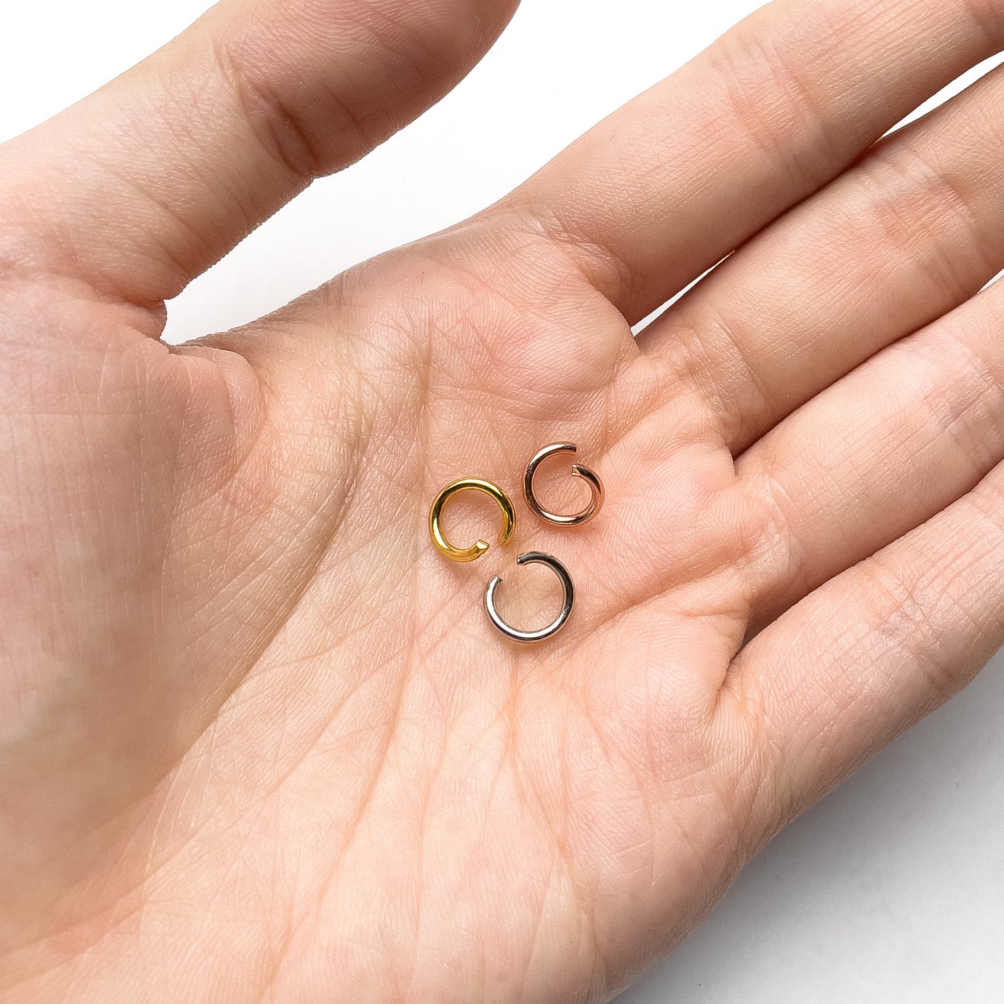 Open Jump Ring Rings 10 grams 8mm Jumpring Connector Gold Rose Gold Silver Nickel for Keychain