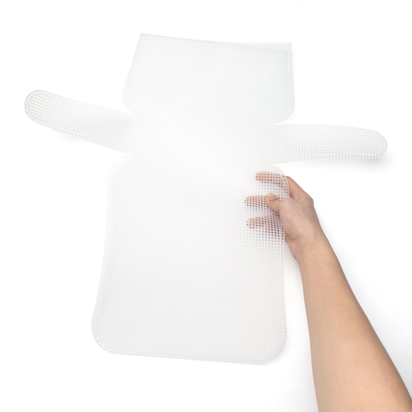 Bag Shaped Plastic Mesh Cuttable Canvas for DIY Bag