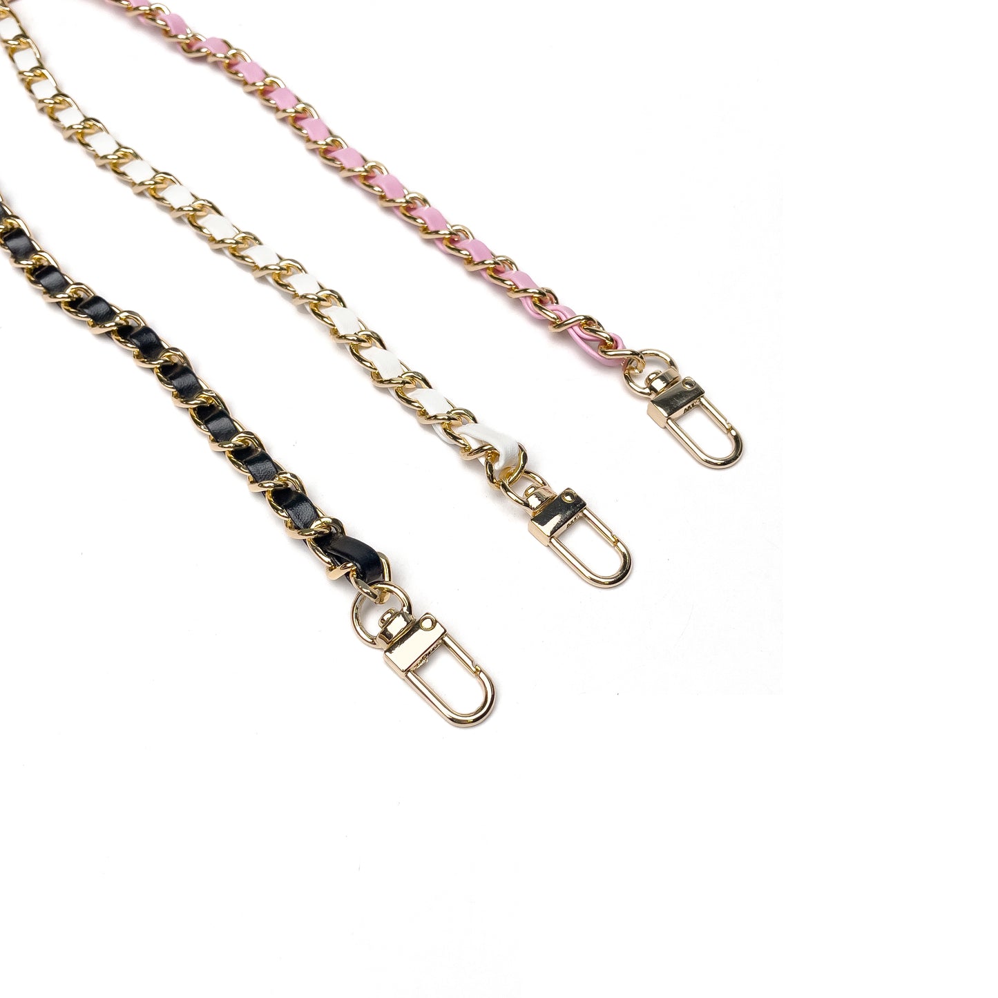 120cm Bag Strap PU Leather and Metal Purse Replacement Chain Crossbody Handbag DIY Accessory Straps