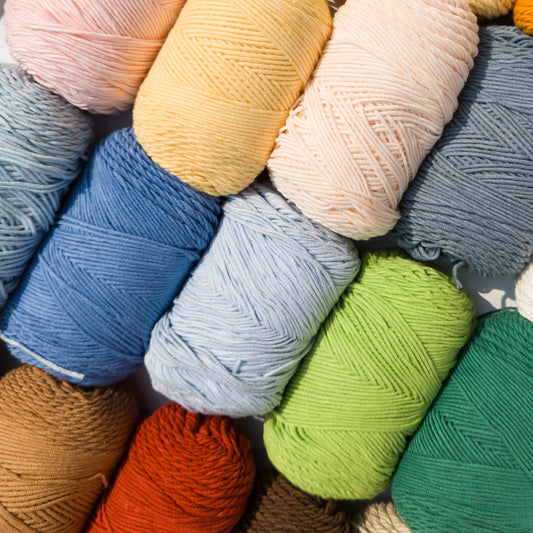 Rainbow Cotton Yarn Cotton-Acrylic Blend Yarn (55% Acrylic, 45% Cotton) 5ply DK (100g)