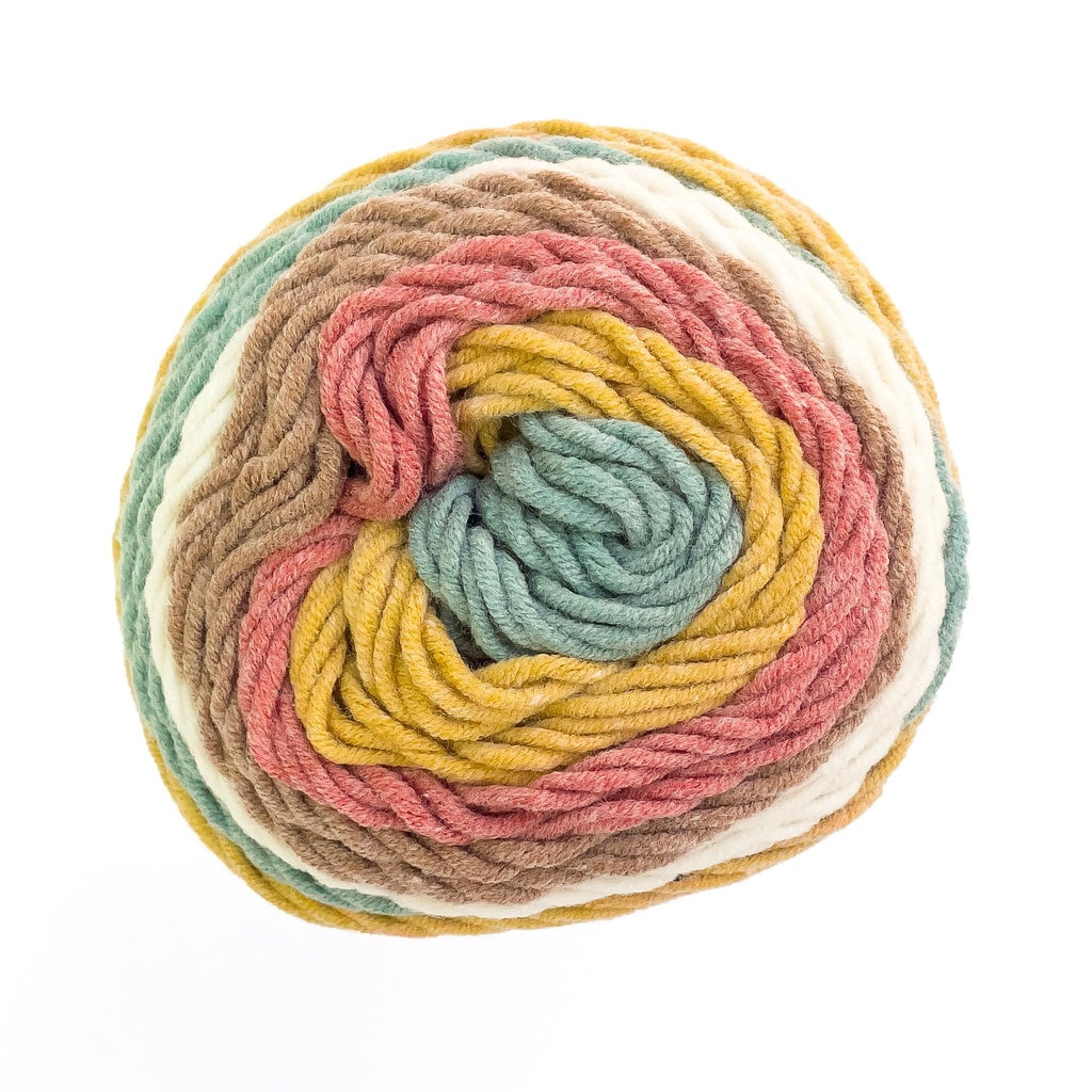 Rainbow Cotton Self-Striping Yarn Cotton-Acrylic Blend Yarn 5ply DK (100g) - Multicolor