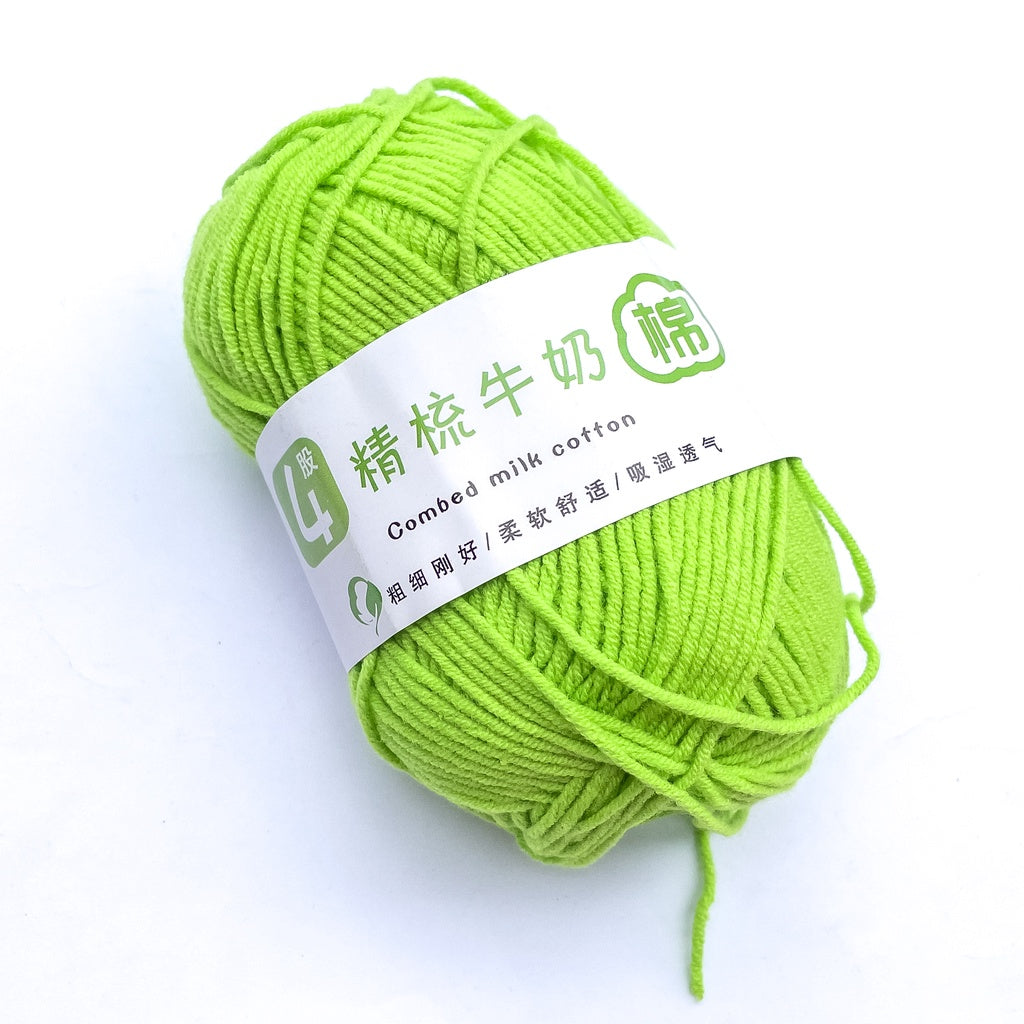 4ply Cotton-Acrylic Blend Yarn (60% Cotton, 40% Acrylic) Sport Combed Milk Cotton (50g) - 2 of 2