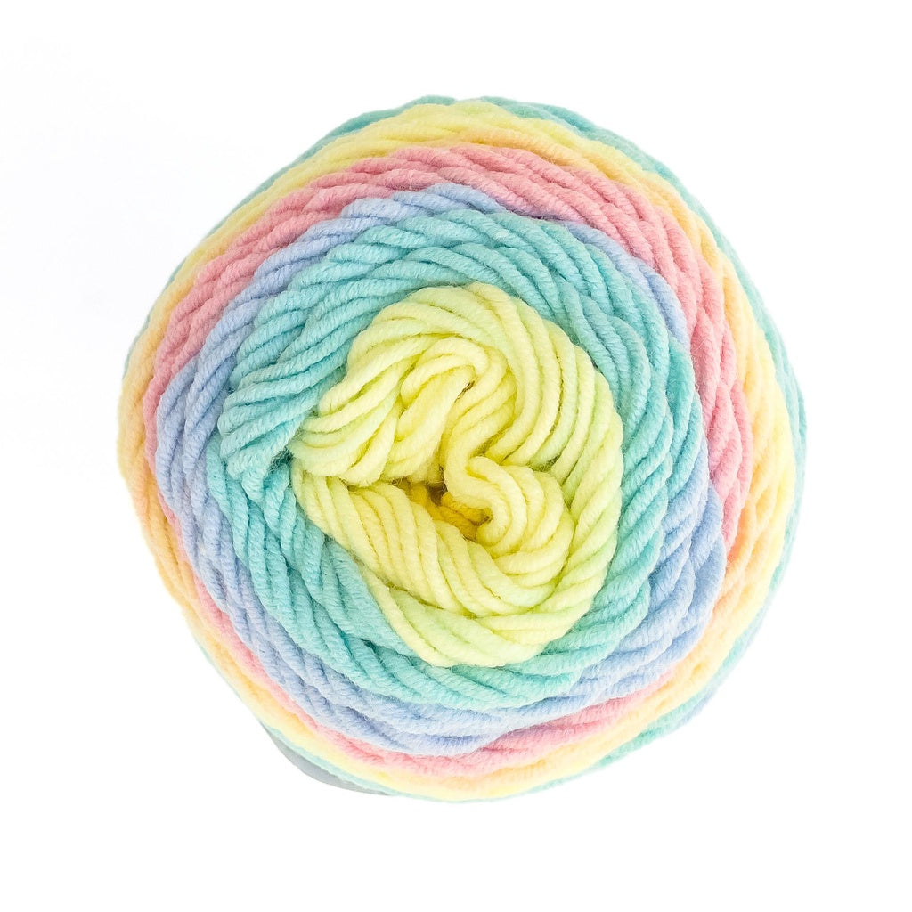 Rainbow Cotton Self-Striping Yarn Cotton-Acrylic Blend Yarn 5ply DK (100g) - Multicolor