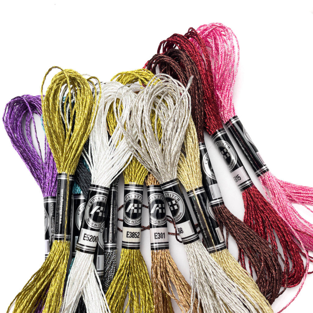 Metallic Embroidery Thread Embroidery Floss Embroidery Cross Stitch Airo DMC Codes - 6 strands (8m)