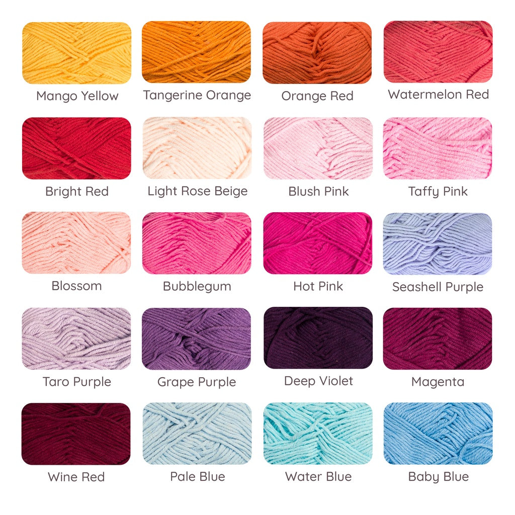 Cotton-Acrylic Blend Yarn (60% Cotton, 40% Acrylic) 5ply DK Combed Milk Cotton (50g) - 1 of 2