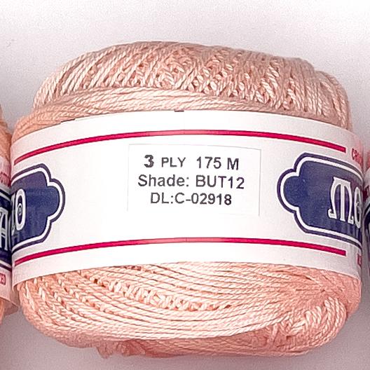 3ply Monaco Mercerized Crochet Cotton Thread Yarn 175m (40g)