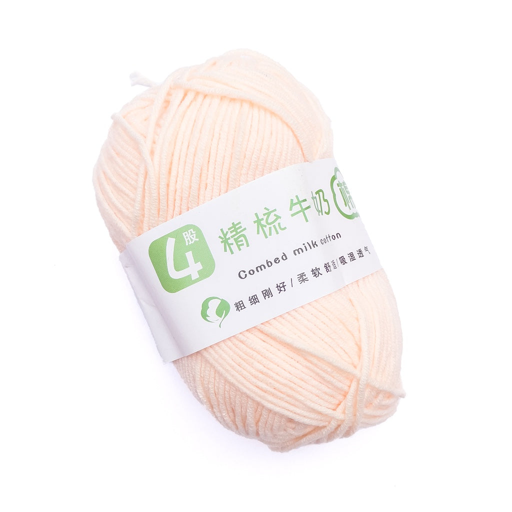 4ply Cotton-Acrylic Blend Yarn (60% Cotton, 40% Acrylic) Sport Combed Milk Cotton (50g) - 2 of 2