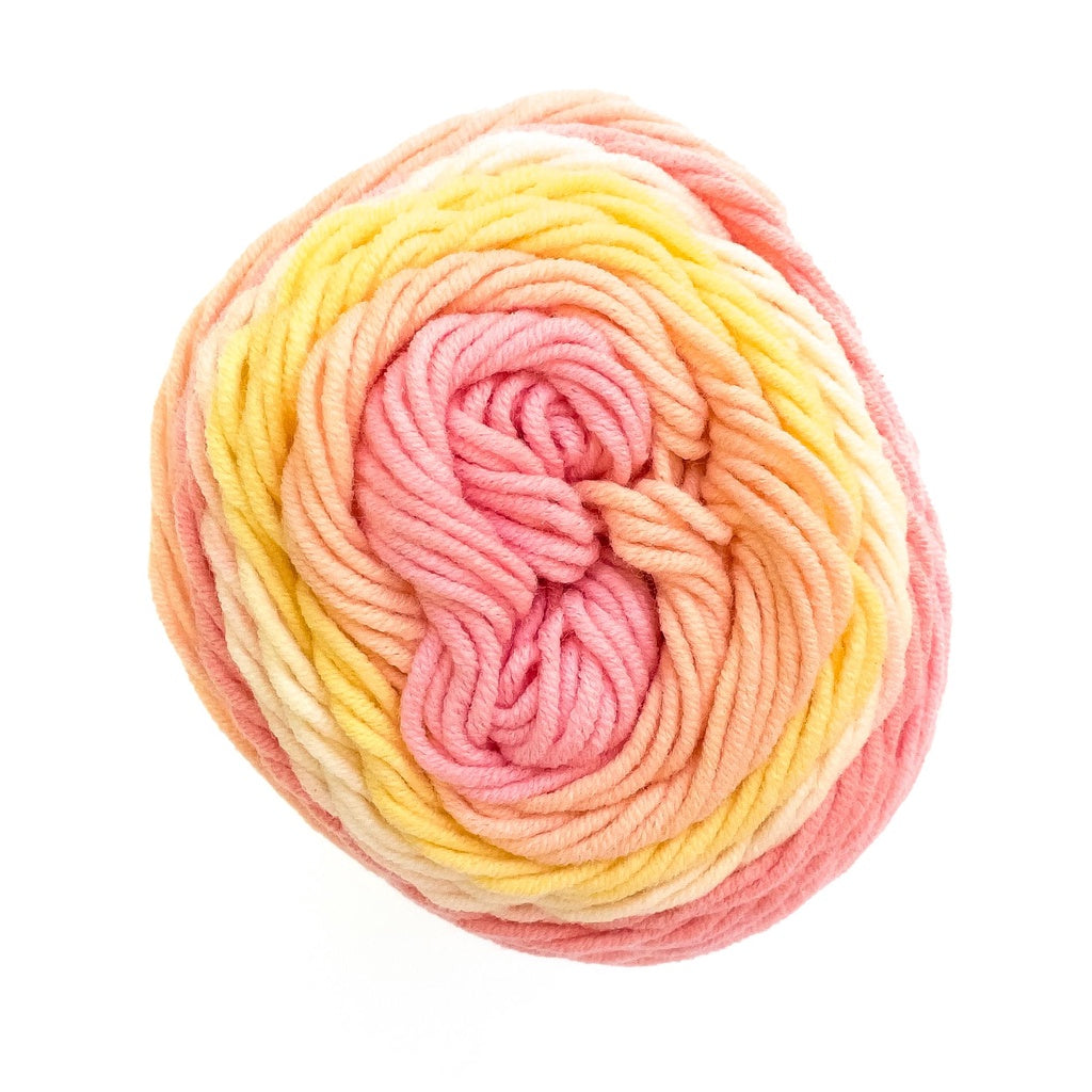 Rainbow Cotton Self-Striping Yarn Cotton-Acrylic Blend Yarn 5ply DK (100g) - Multicolor