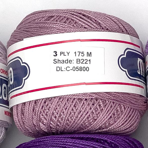 3ply Monaco Mercerized Crochet Cotton Thread Yarn 175m (40g)