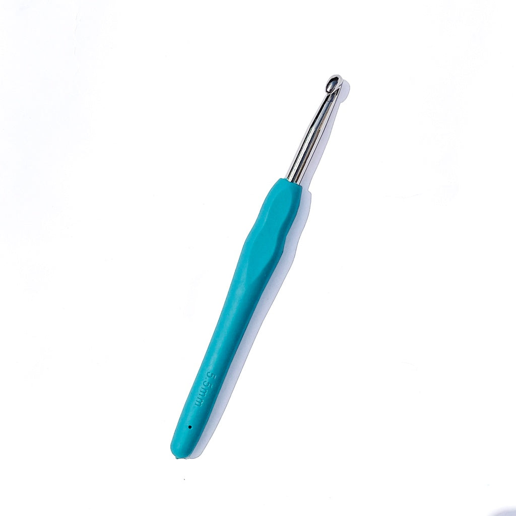 Ergonomic Colorful Crochet Hook Hooks with Rubber / SIlicon Silicone Soft Handle 2.0mm-10.0mm