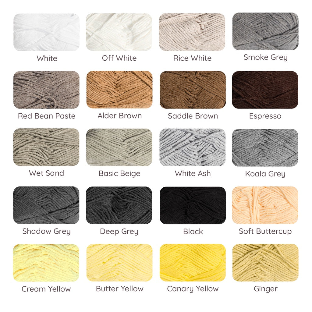 Cotton-Acrylic Blend Yarn (60% Cotton, 40% Acrylic) 5ply DK Combed Milk Cotton (50g) - 1 of 2