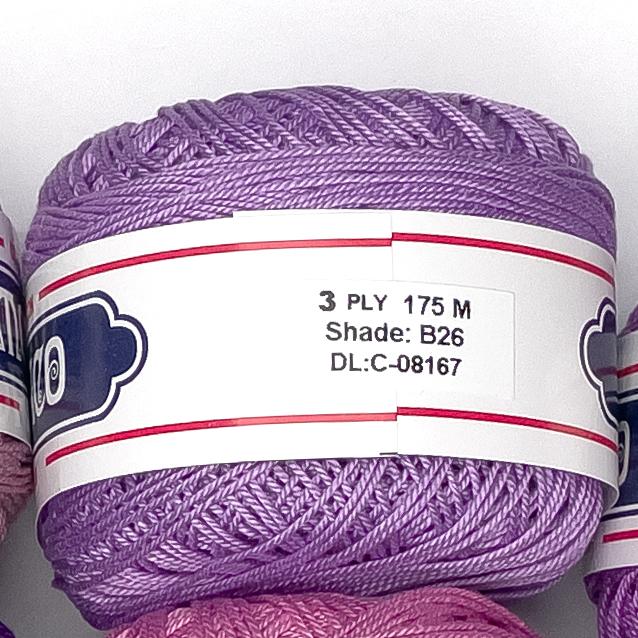 3ply Monaco Mercerized Crochet Cotton Thread Yarn 175m (40g)