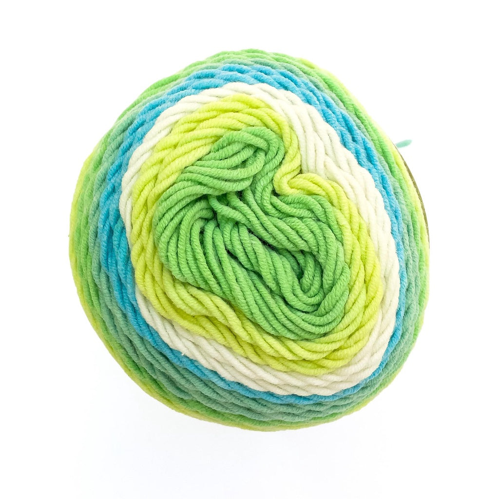 Rainbow Cotton Self-Striping Yarn Cotton-Acrylic Blend Yarn 5ply DK (100g) - Multicolor