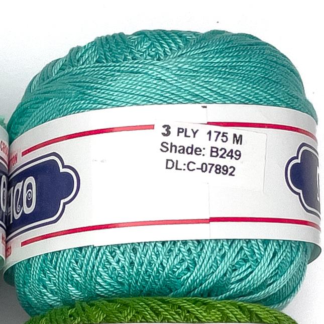 3ply Monaco Mercerized Crochet Cotton Thread Yarn 175m (40g)